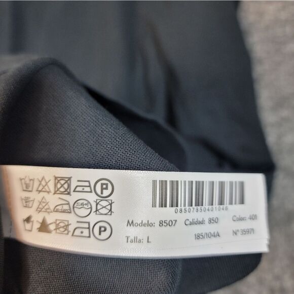 Mssimo Dutti Studio Mens Polo Shirt Size L Black Micro Textured Piqué Cotton New - Picture 9 of 10